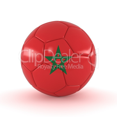 3d render - Russia 2018 - Football with Morocco flag