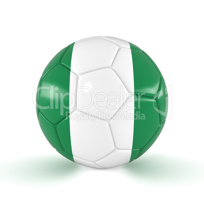 3d render - Russia 2018 - Football with Nigeria flag