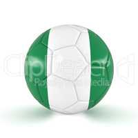 3d render - Russia 2018 - Football with Nigeria flag