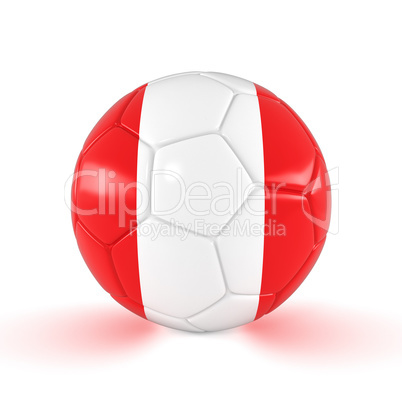 3d render - Russia 2018 - Football with Peru flag