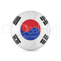 3d render - Russia 2018 - Football with South Korea flag