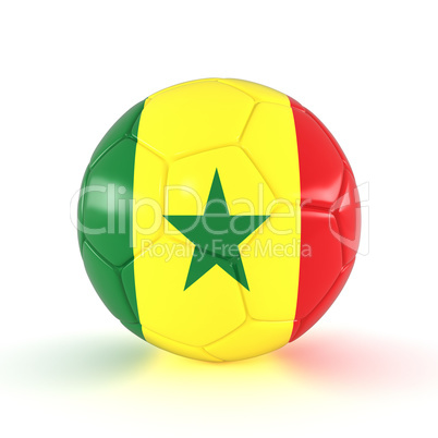 3d render - Russia 2018 - Football with Senegal flag