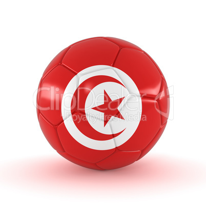 3d render - Russia 2018 - Football with Tunisia flag