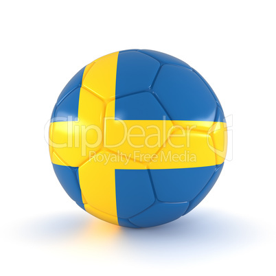 3d render - Russia 2018 - Football with Sweden flag