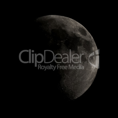 High contrast Gibbous moon
