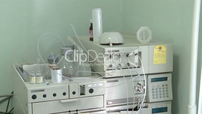 Different frames on medical subjects filmed in medical laboratories. Equipment, tests, experiments