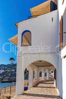 Nice arch in a small village Calella de Palafrugell (Costa Brava, Spain)