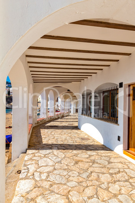 Nice arch in a small village Calella de Palafrugell (Costa Brava, Spain)