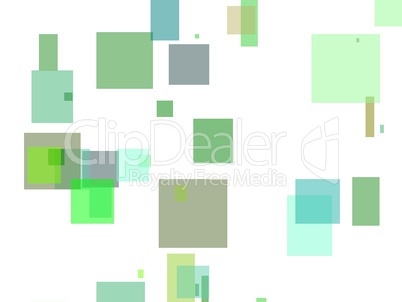 Abstract green squares illustration background