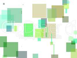 Abstract green squares illustration background