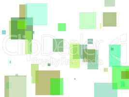 Abstract green squares illustration background