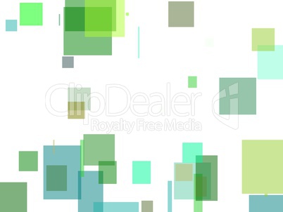 Abstract green squares illustration background