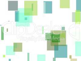 Abstract green squares illustration background