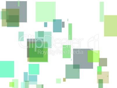 Abstract green squares illustration background