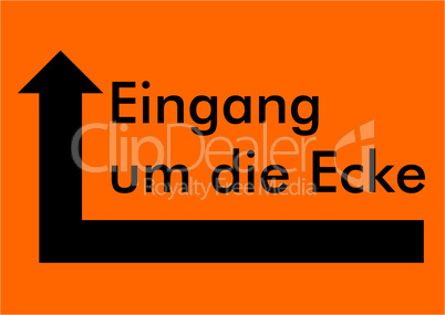 Eingang um die Ecke (Entrance around the corner)