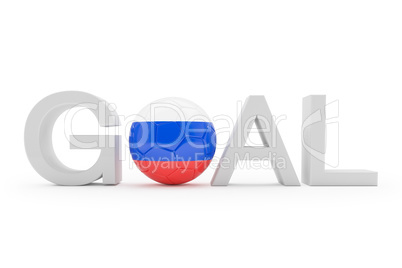 3d render - russia 2018 - soccer - football - ball - goal