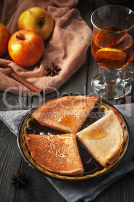 Pancakes with fillings. A treat for tea.