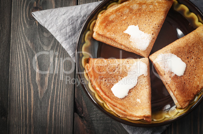 Pancakes with fillings. A treat for tea.