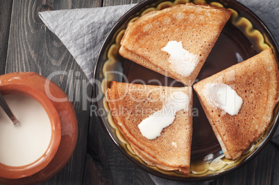 Pancakes with fillings. A treat for tea.