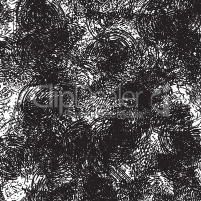 Abstract shabby dot seamless pattern. Black dirt rough texture