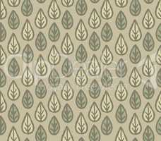 Floral seamless pattern with leaves. Ornamental floral background
