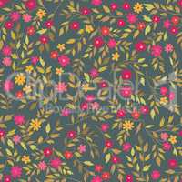 Floral seamless pattern. Abstract flowers background