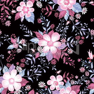 Floral seamless pattern. ornamental flowers. Flourish ditsy print