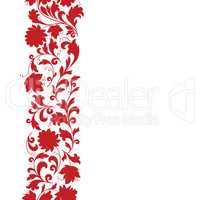 Floral seamless pattern design element. Flower border ornament.