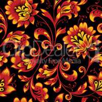 Floral seamless pattern. Flower background. russian ethnic style