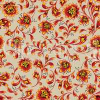 Floral seamless pattern. Flower background. Ornamental russian ethnic style