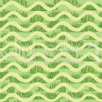 Abstract wave grass lush tiled pattern. Summer holiday background