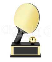 Gold table tennis trophy