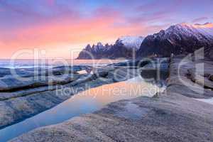 Morning on the Stony Beach of Norway