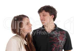 Close up image of young loving couples