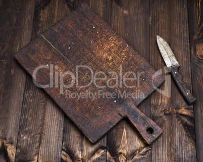 very old empty kitchen cutting board