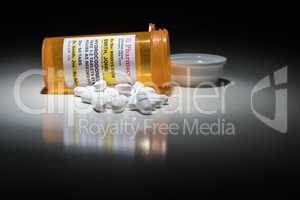 Hydrocodone Pills and Prescription Bottle with Non Proprietary L