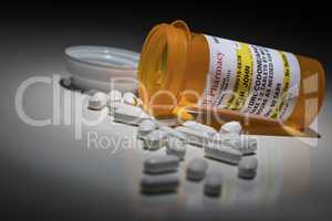 Hydrocodone Pills and Prescription Bottle with Non Proprietary L