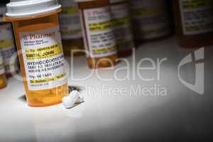 Hydrocodone Pills and Prescription Bottles with Non Proprietary