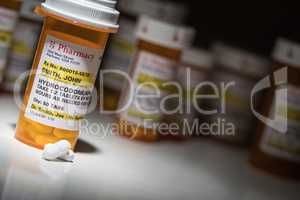 Hydrocodone Pills and Prescription Bottles with Non Proprietary