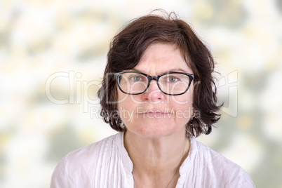 Woman with glasses