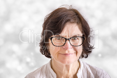 Woman with glasses