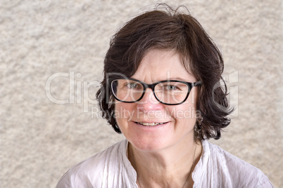 Woman with glasses