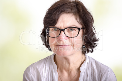 Woman with glasses