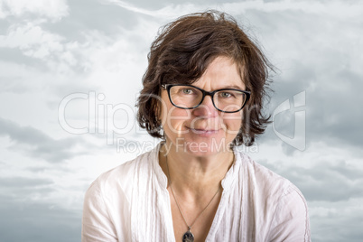 Woman with glasses