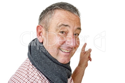Man with wool scarf