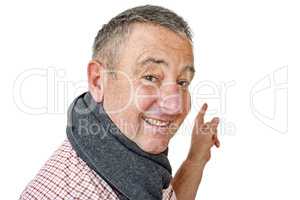 Man with wool scarf