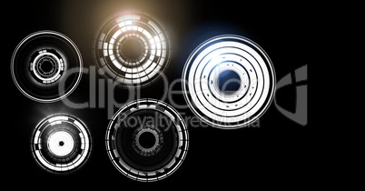 Glowing circle technology interface