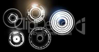 Glowing circle technology interface