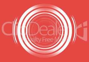 Shimmering circles on red background