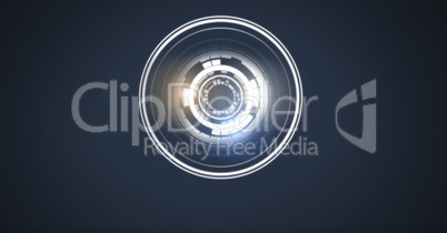 Glowing circle technology interface